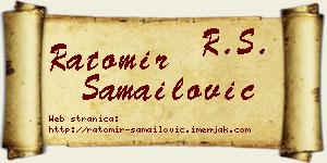 Ratomir Samailović vizit kartica